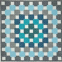 Blue/Gray Crochet Square