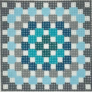 Blue/Gray Crochet Square