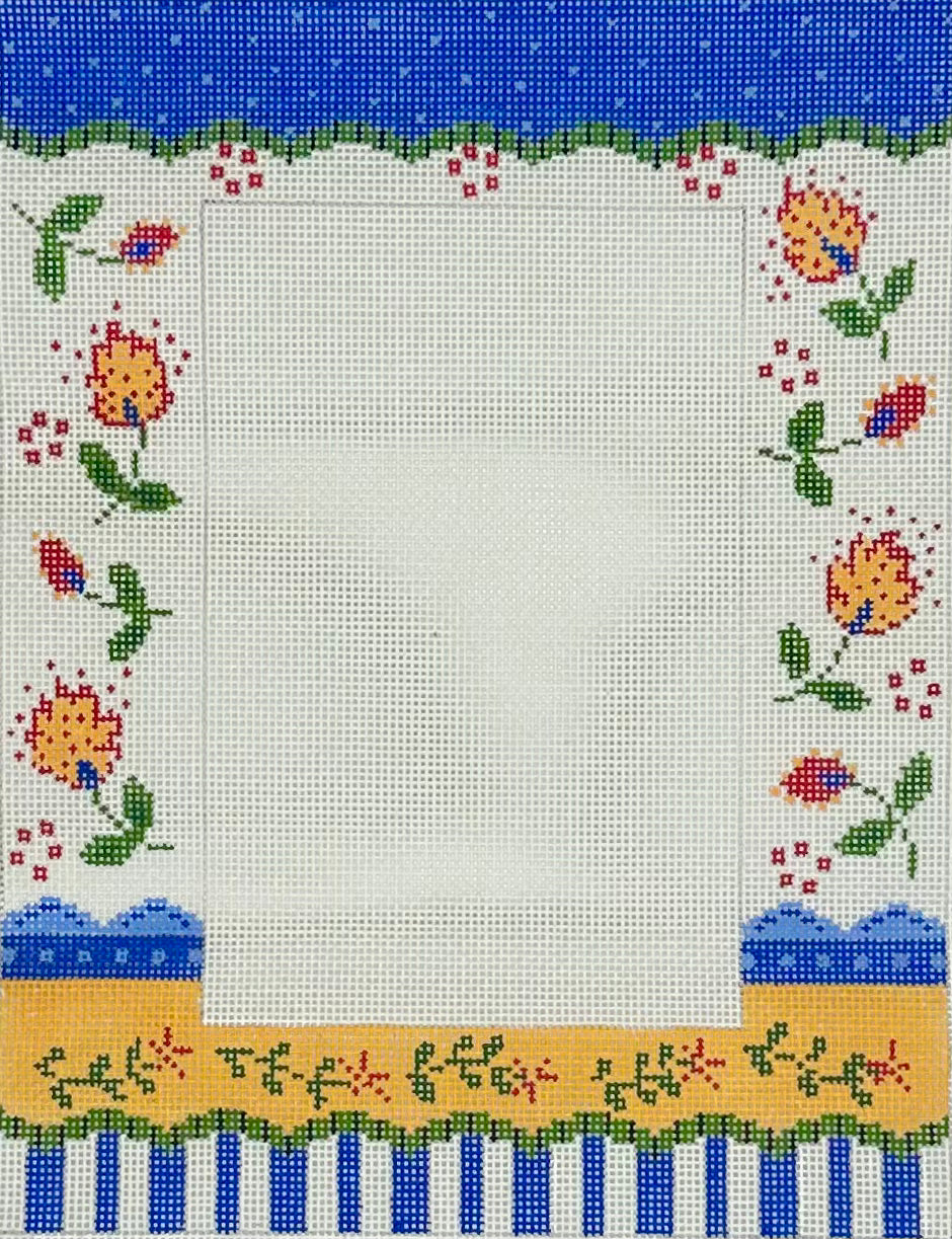 Folk Style Yellow Floral Frame