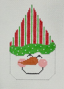 Snowman Face - Stripe Hat