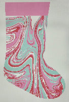 Marble Stocking - Pink/Blue (print)
