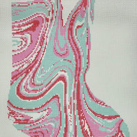 Marble Stocking - Pink/Blue (print)