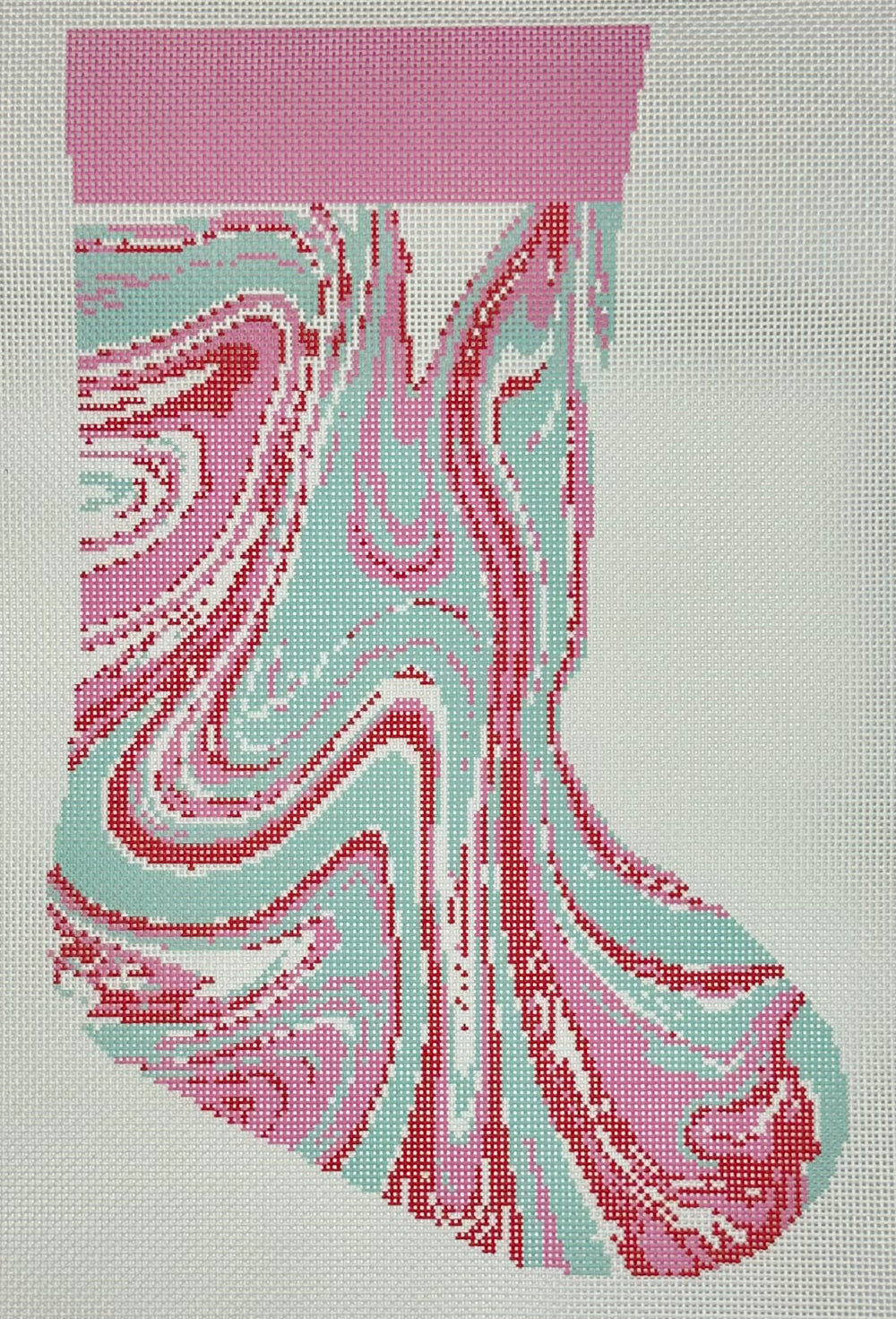 Marble Stocking - Pink/Blue (print)