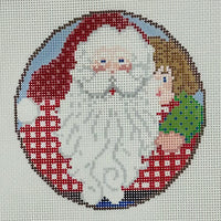 Santa with Doll Round
