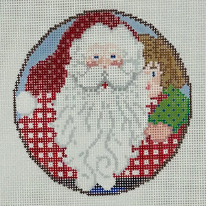 Santa with Doll Round