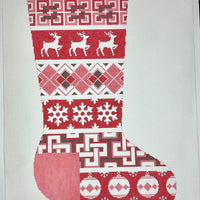 Red Squares Stocking