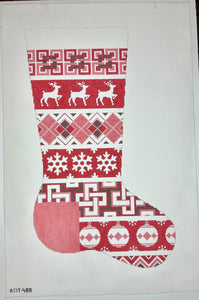 Red Squares Stocking