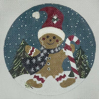 Gingerbread Man with Candy Cane
