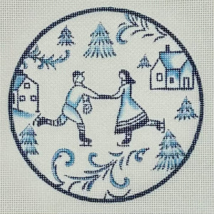 Toile Skaters Round - Blue