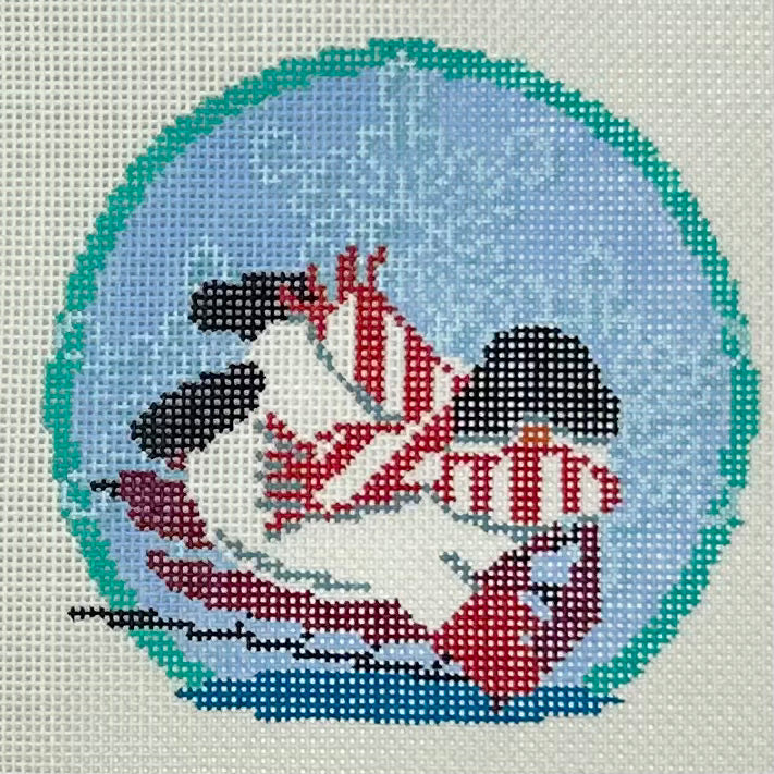 Snowman with Sled with stitch guide