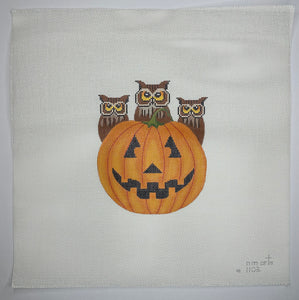 Owls and Pumpkin