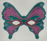 Teal Butterfly Masquerade Mask
