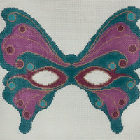 Teal Butterfly Masquerade Mask