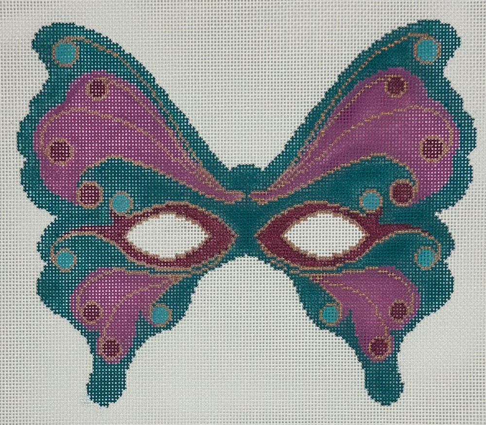 Teal Butterfly Masquerade Mask