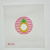 Pineapple Monogram Round
