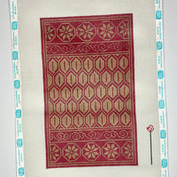 Red and Gold Patterned Panel