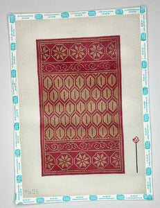 Red and Gold Patterned Panel