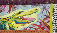 Colorful Alligator Clutch
