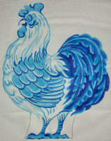 Blue and White Rooster
