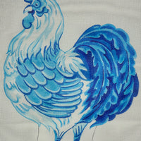 Blue and White Rooster