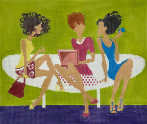 Three Girls with Laptop