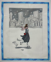 Ice Skater with Cityscape
