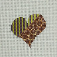 Giraffe Hide and Stripes Heart
