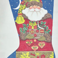 Forest Santa Stocking