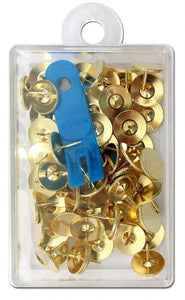 Tacks ~ Brass Plated Non-rusting Thumb Tacks and Remover for Stretcher –  Needlepoint by Wildflowers